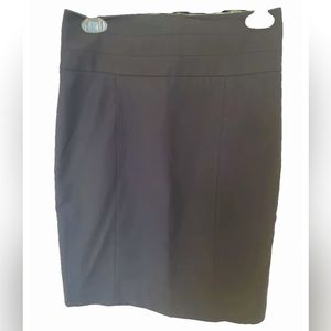 H&M Fully Lined High Waisted Straight/Pencil Skirt 6 Women's Black Zipper back